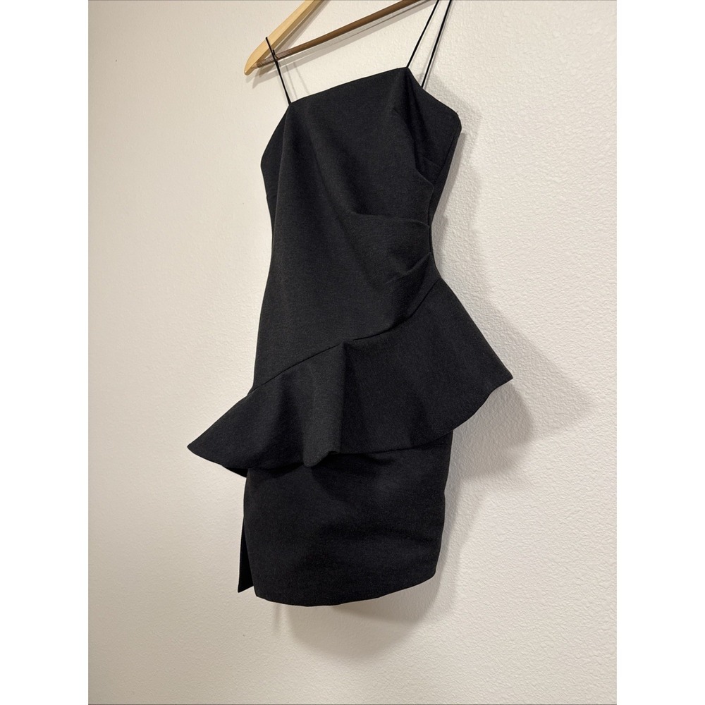ELLIATT REVOLVE Little Black Dress Asymmetrical Ruffle Mini Small Cocktail Party - Picture 2 of 11